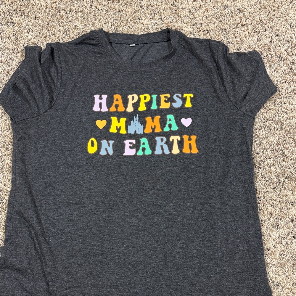 Gray Disney Shirt with Colorful Print